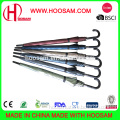 Anti-UV black coated double 8ribs straight umbralla